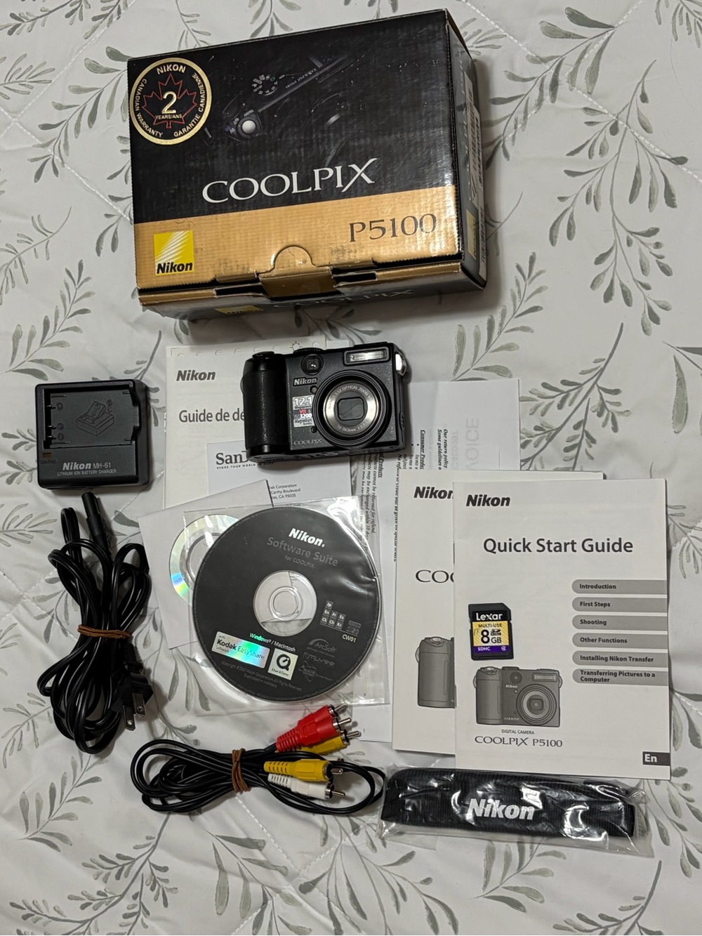 Nikon Coolpix P5100 Digital Camera & Accessories VTG 2007 Working READ Y2K